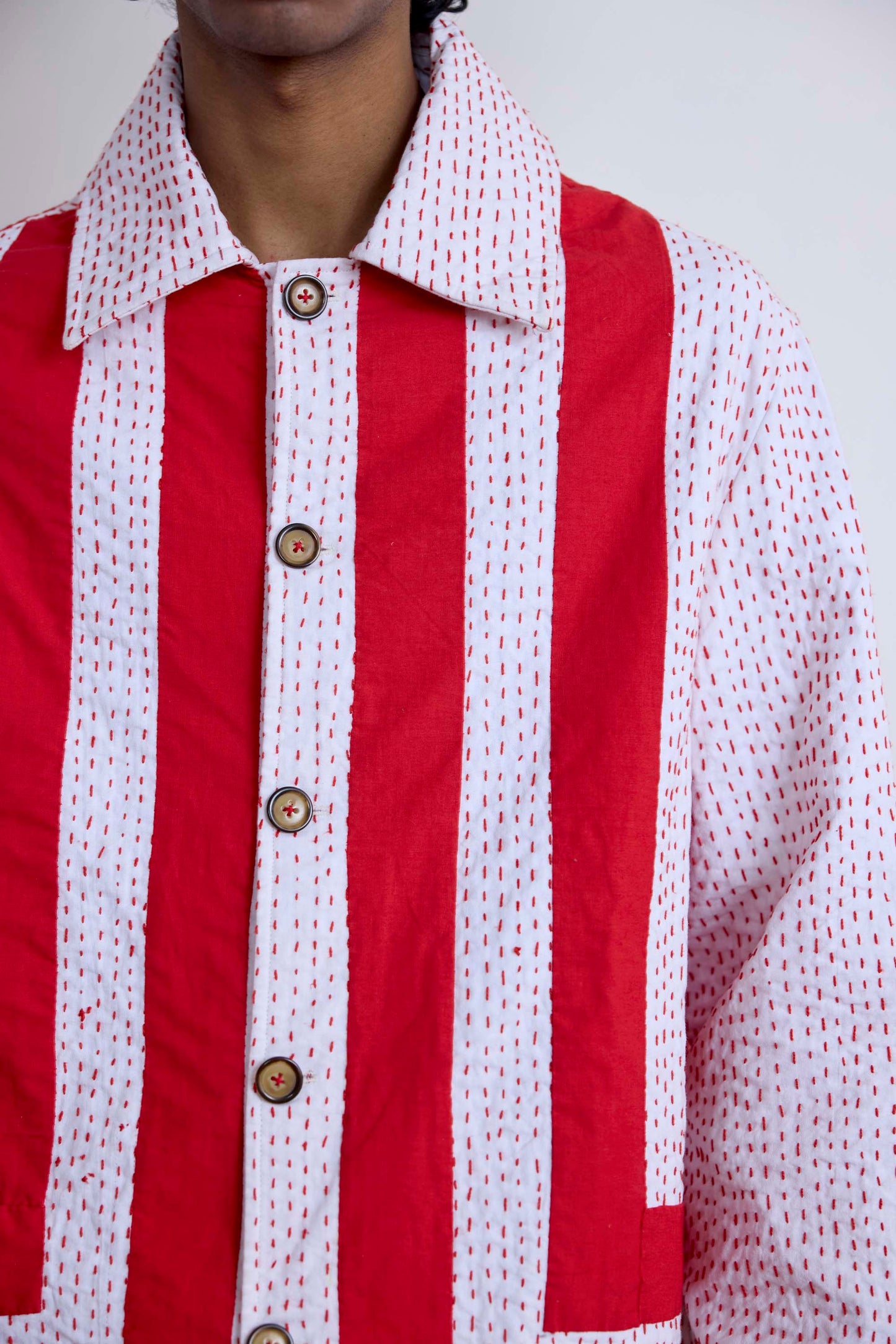 Appliqué Kantha Overshirt