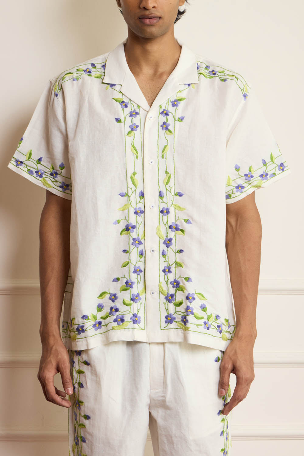 Floral Embroidered Shirt