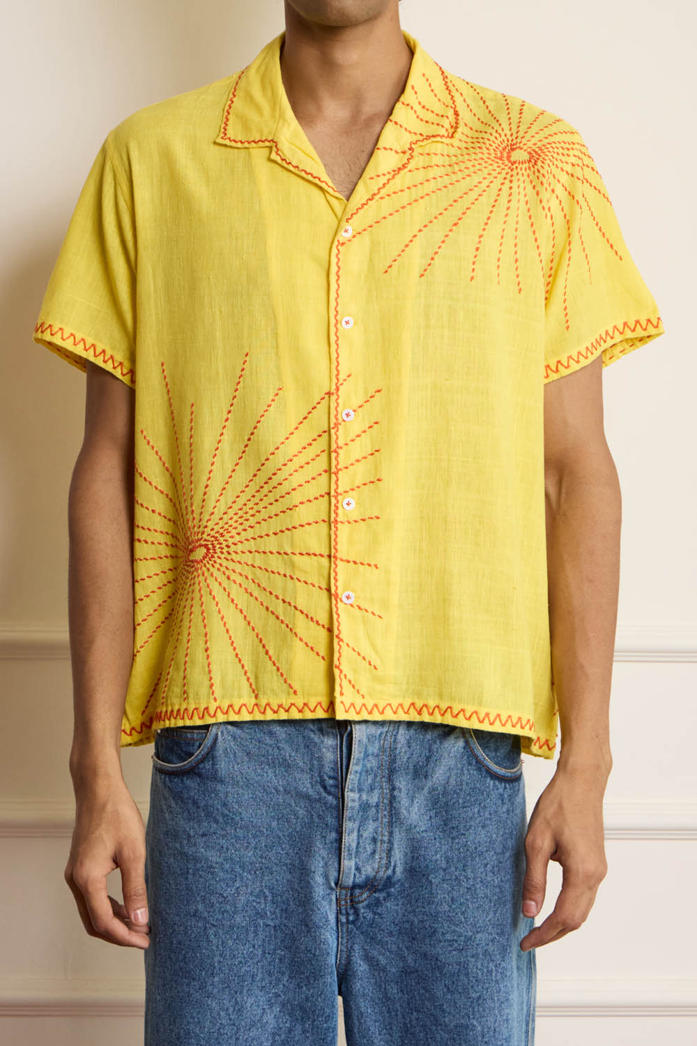 Sun Kantha Embroidered Shirt