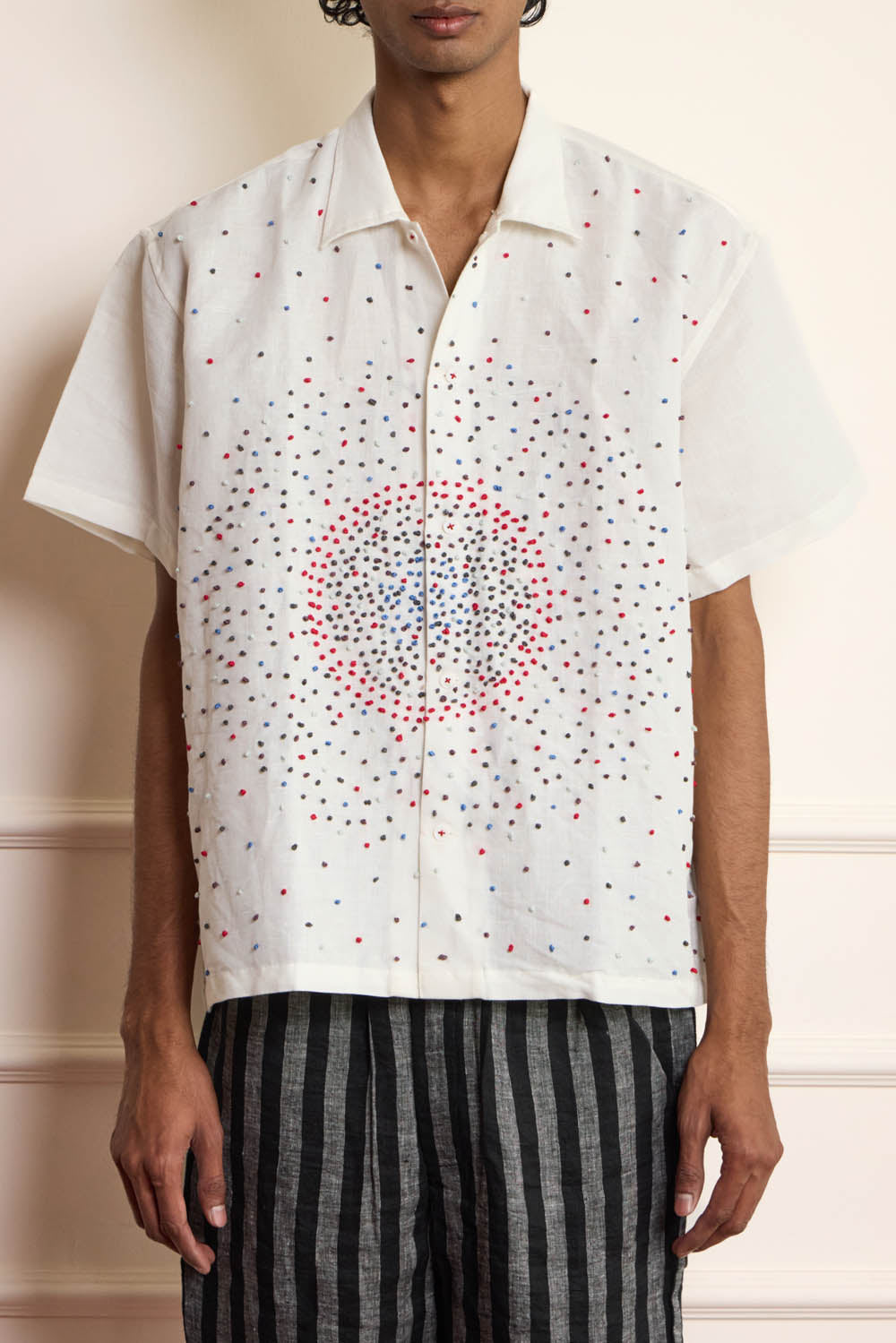 Knot Stitch Embroidered Shirt