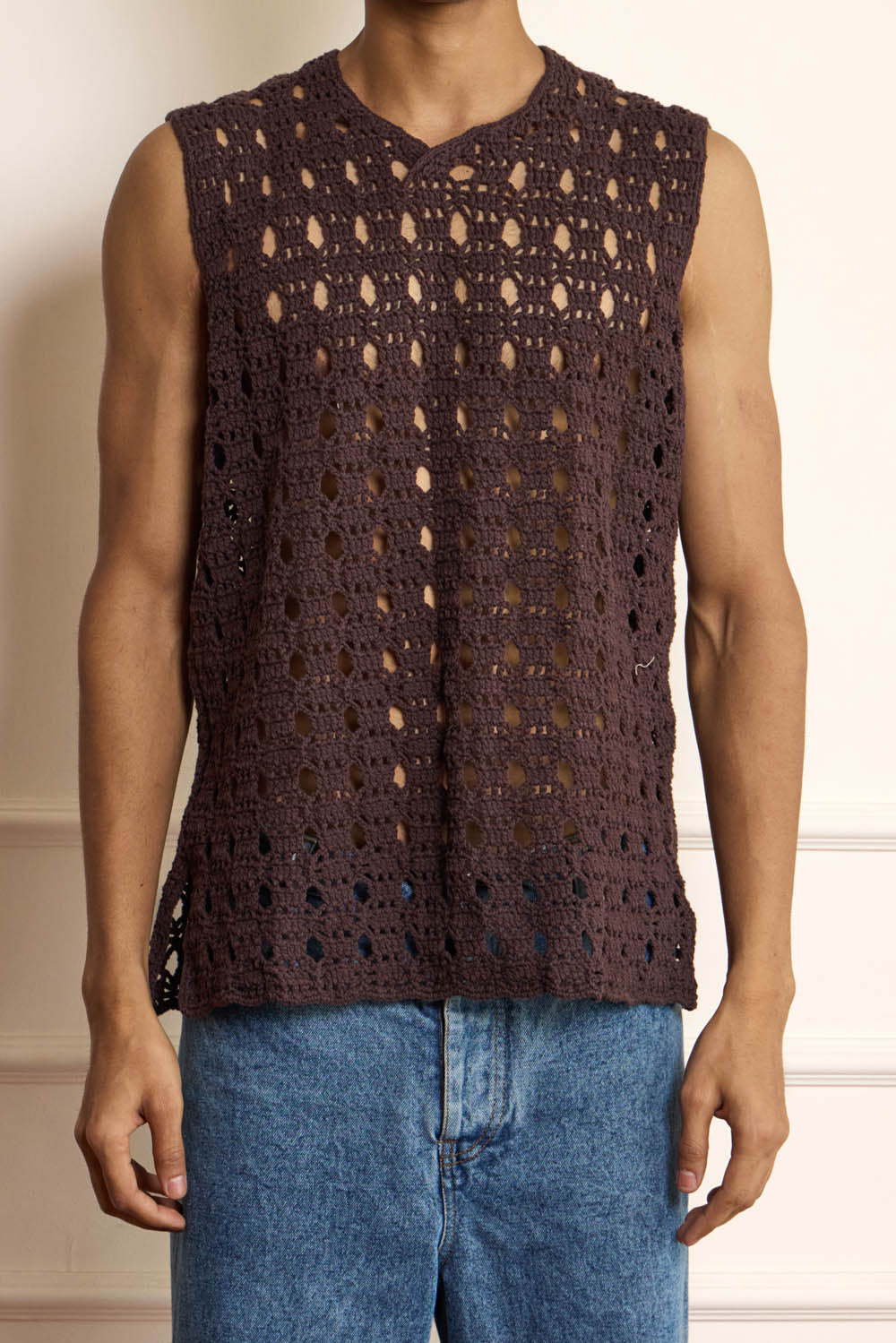 Crochet Brown Vest