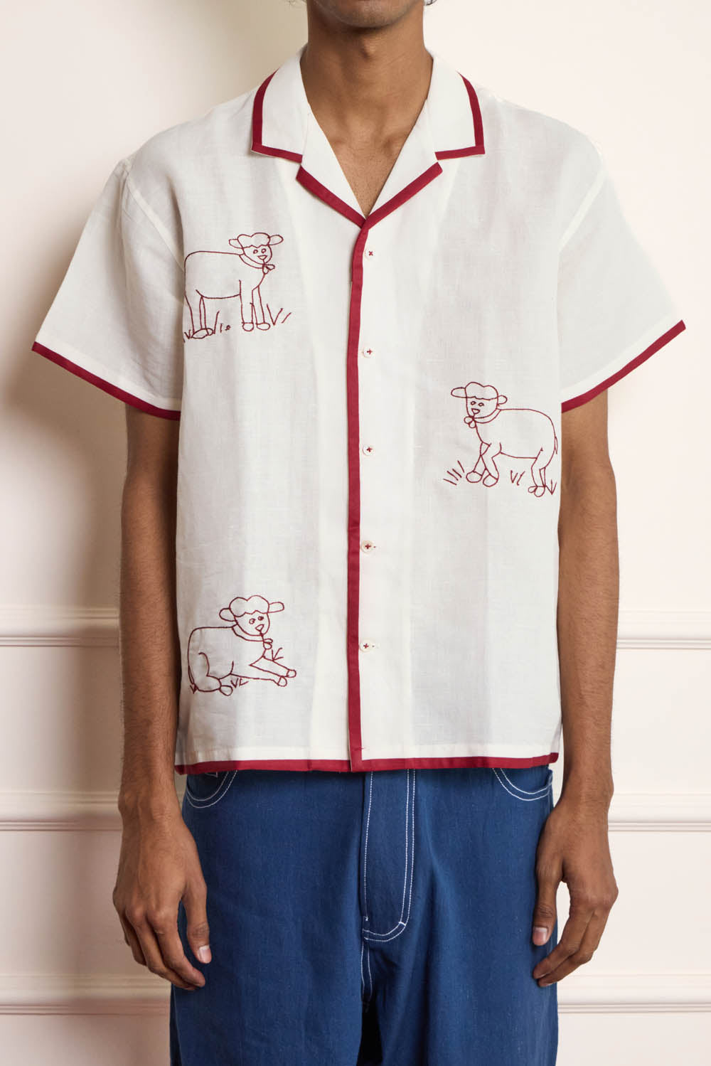 Sheep Hand Embroidered Shirt