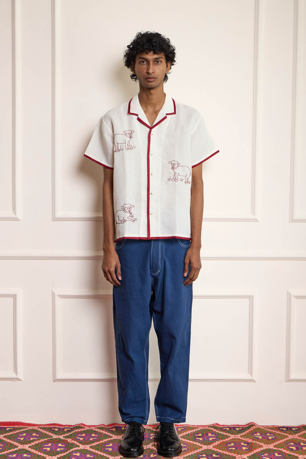Sheep Hand Embroidered Shirt