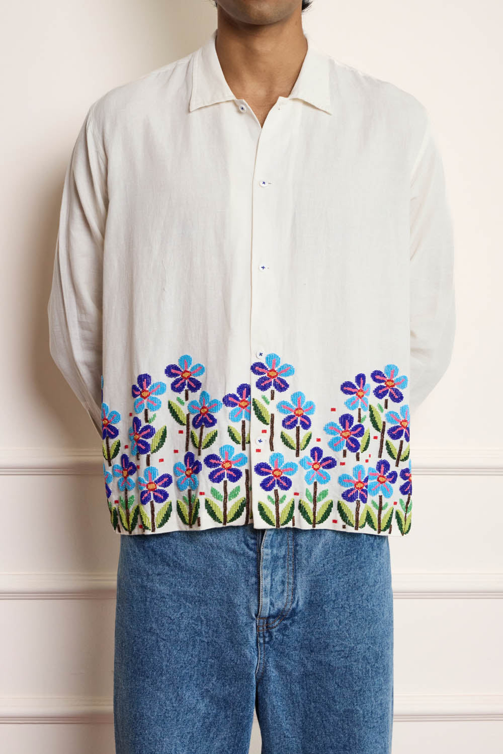 Linen Beaded Shirt