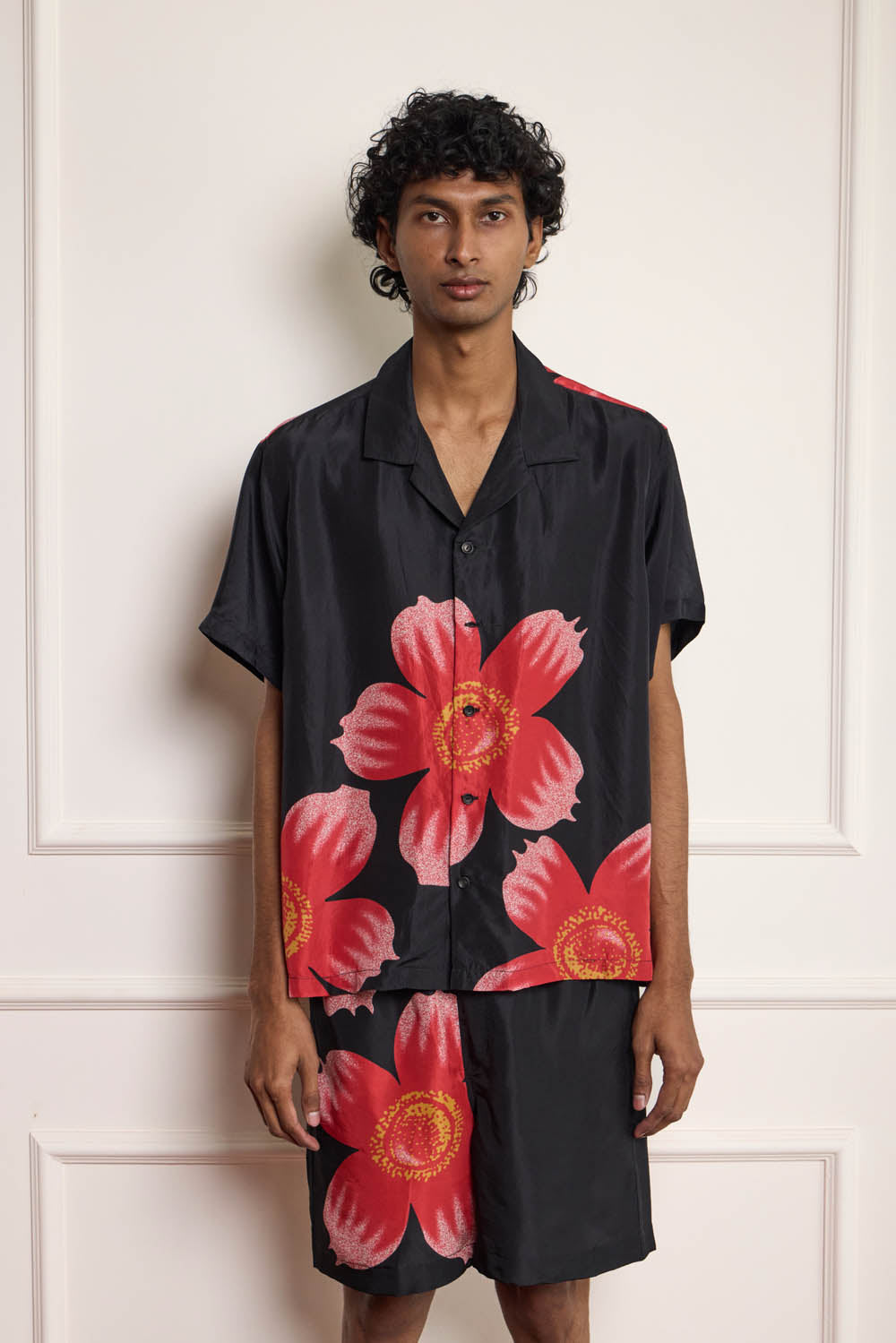 Floral Print Silk Shirt