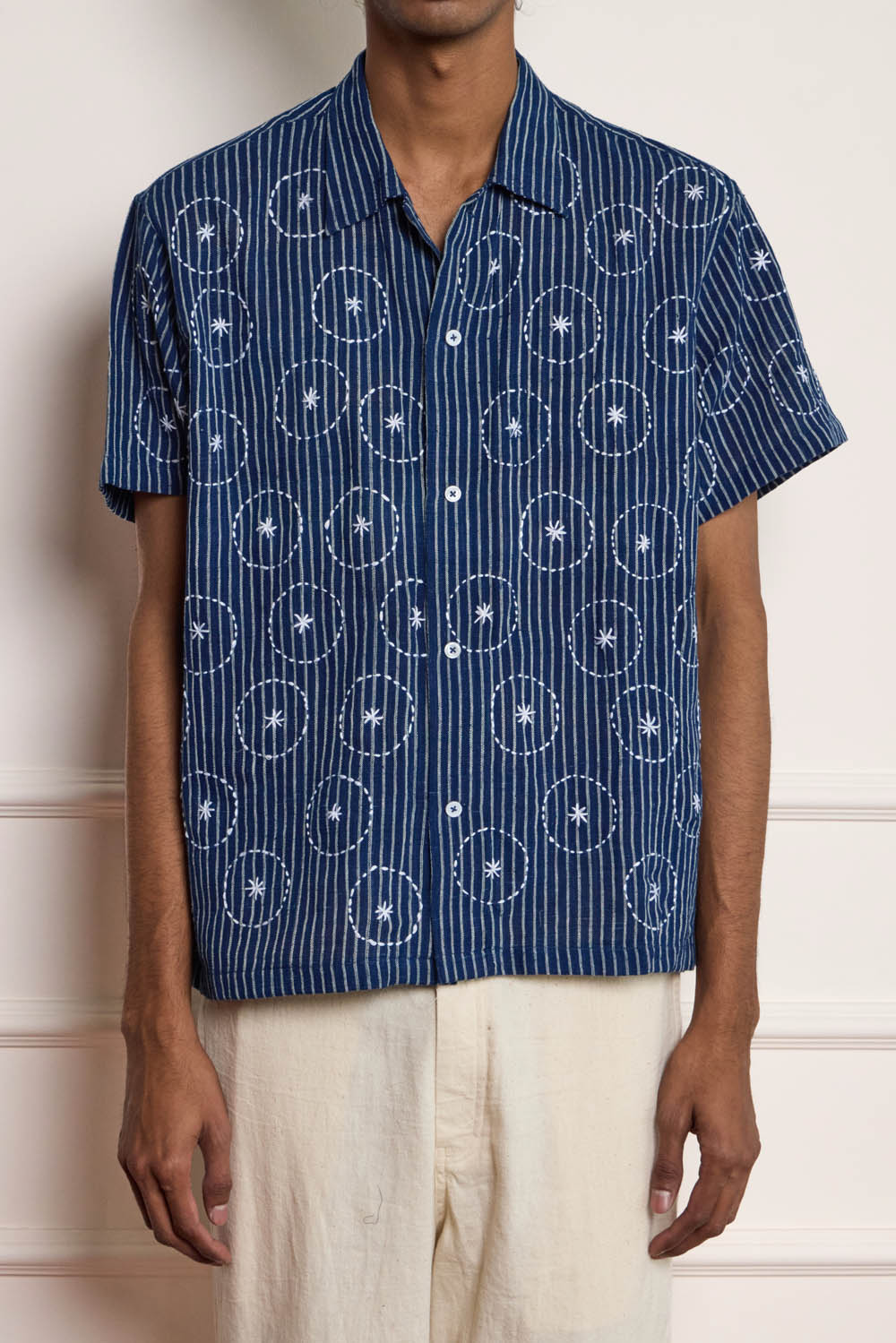 Circle Kantha Embroidered Shirt