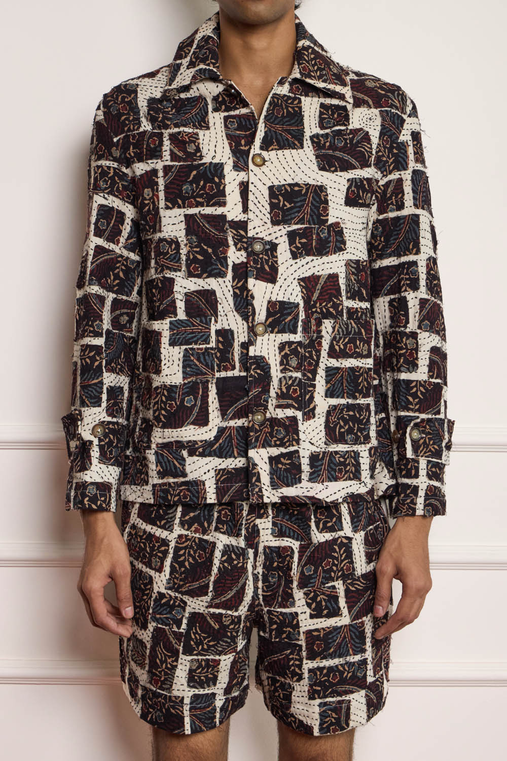Applique Patches Blouson Jacket