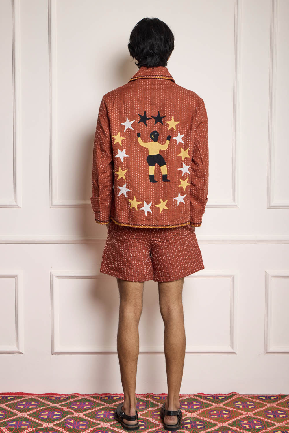 Applique Kantha Blouson Jacket