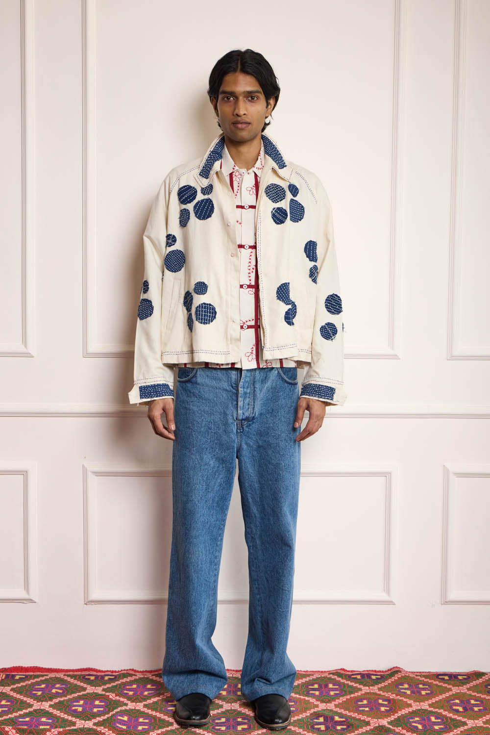 Applique Cropped Jacket