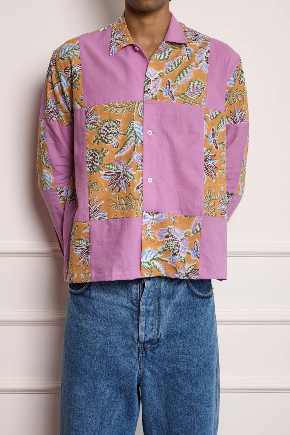 Block Printed Patchwork Shirt
