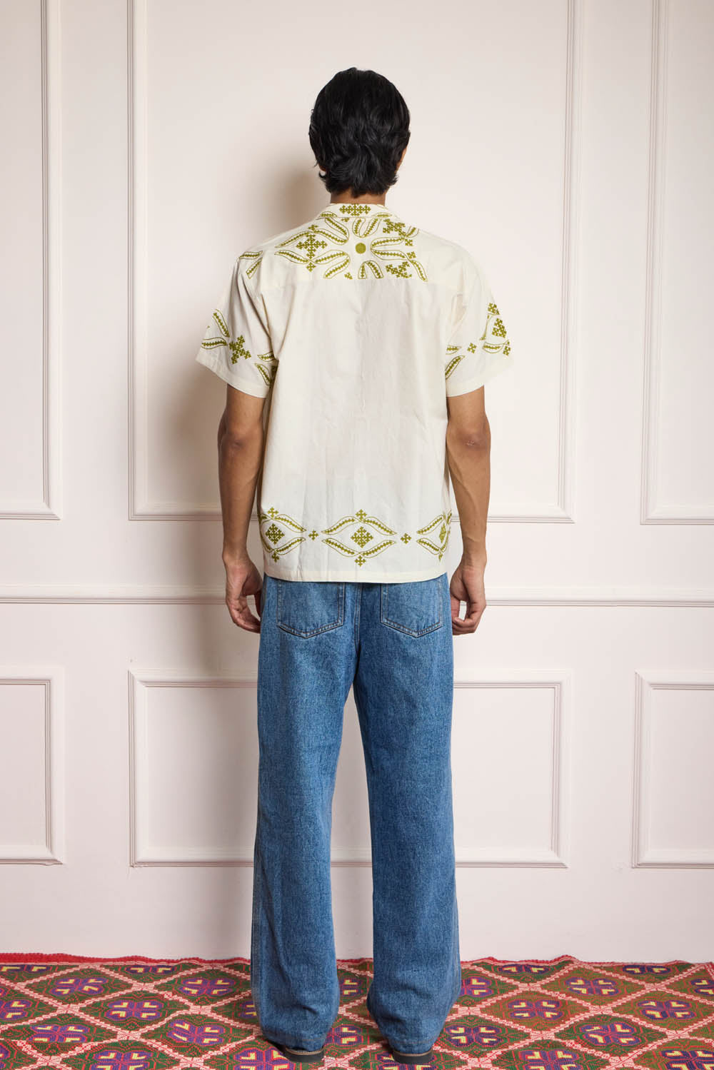 Silk Route Embroidery Khadi Shirt