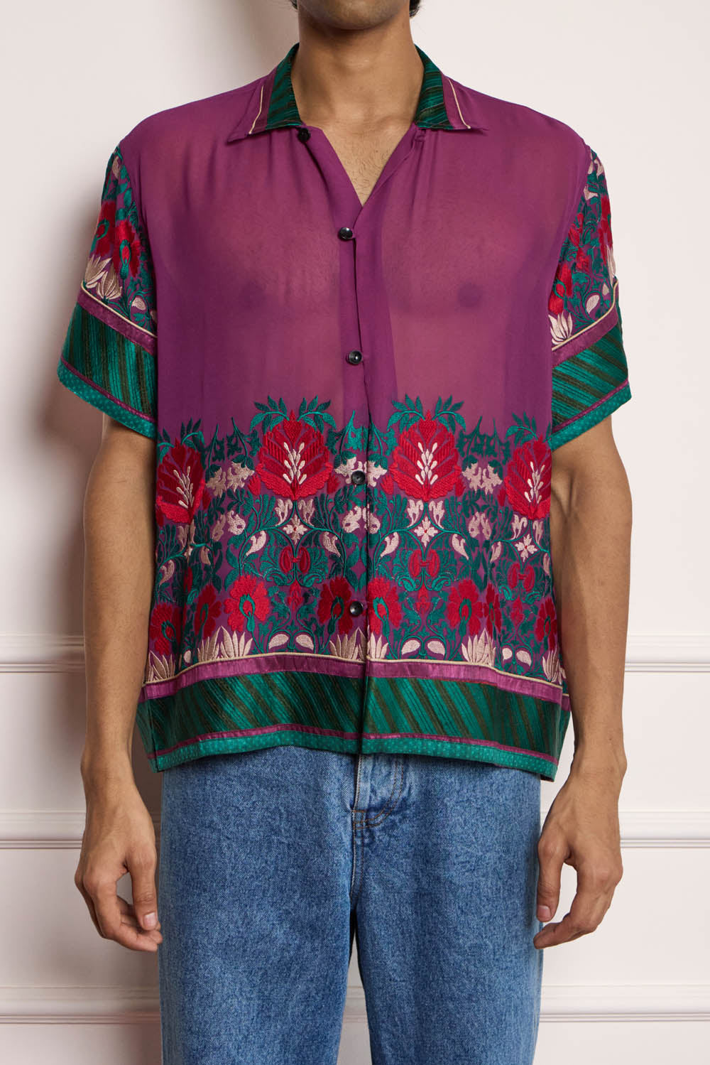 Silk Embroidered Shirt