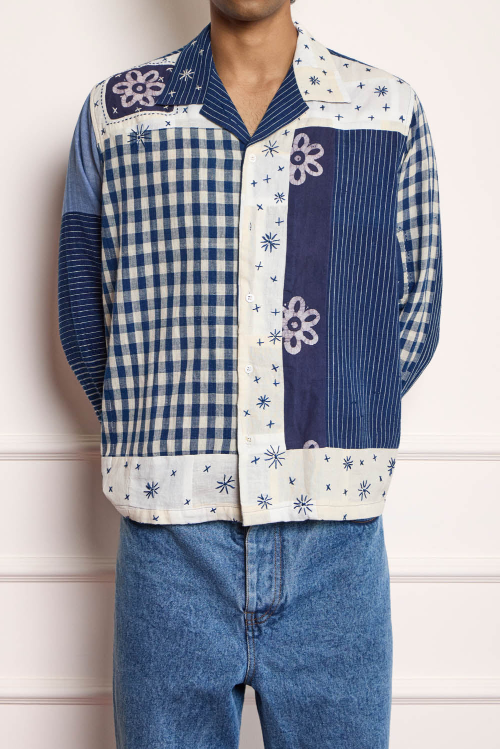 Indigo Patchwork Shirt