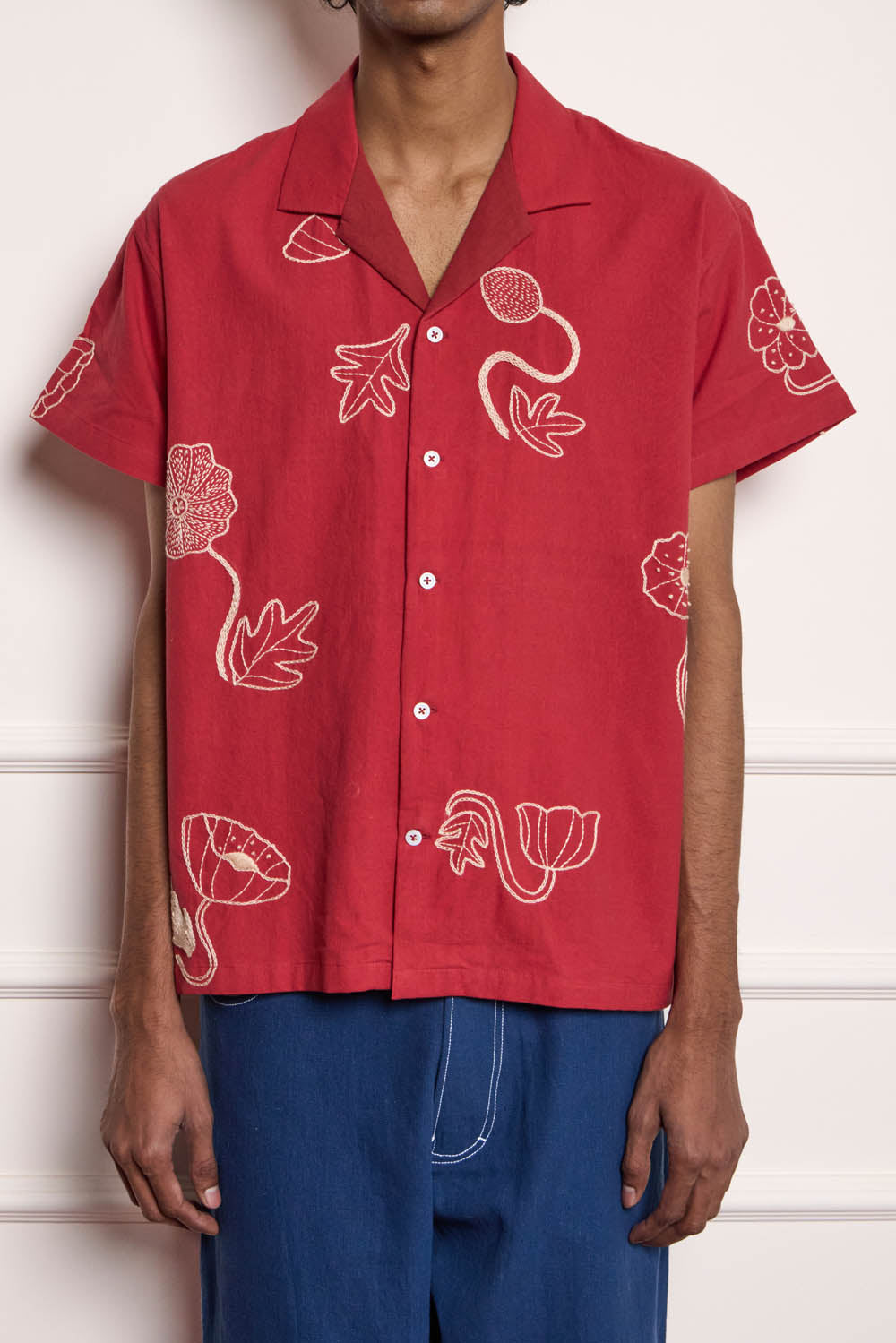Red Embroidered Shirt