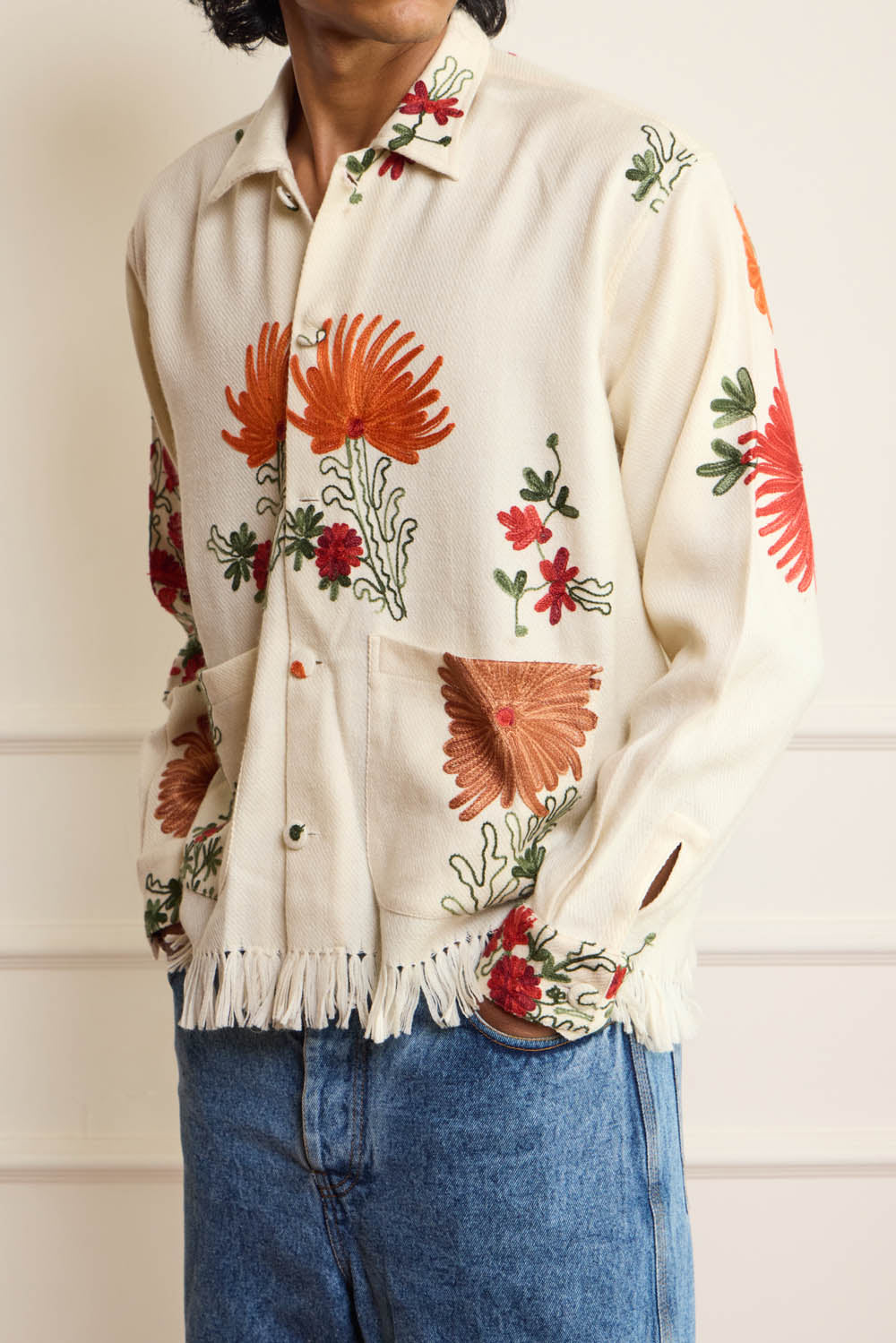 Suzani Embroidered Over Shirt