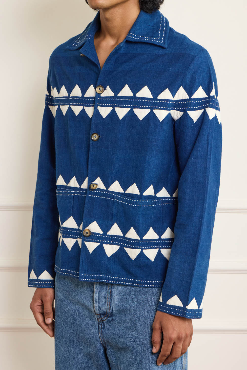 Indigo Applique Jacket