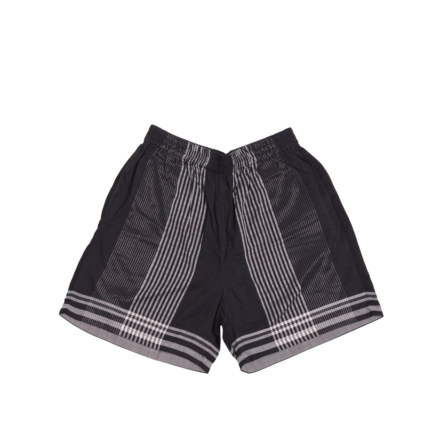 Silver Zari Stripes Shorts