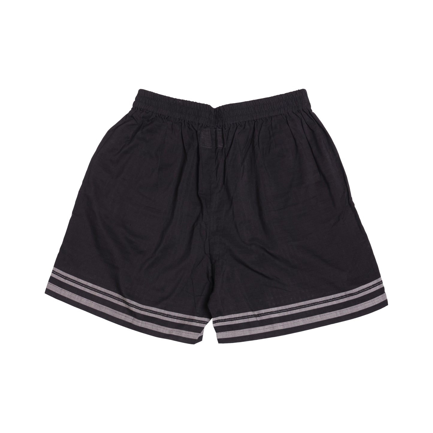 Silver Zari Stripes Shorts