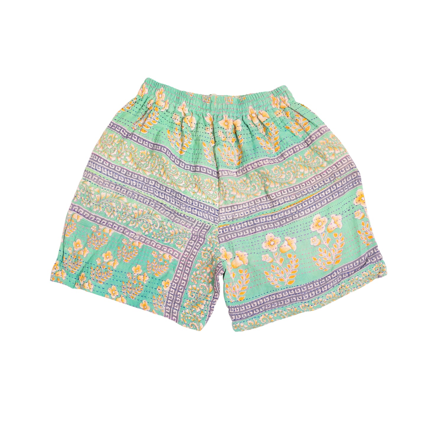 Vintage Kantha Quilted Shorts
