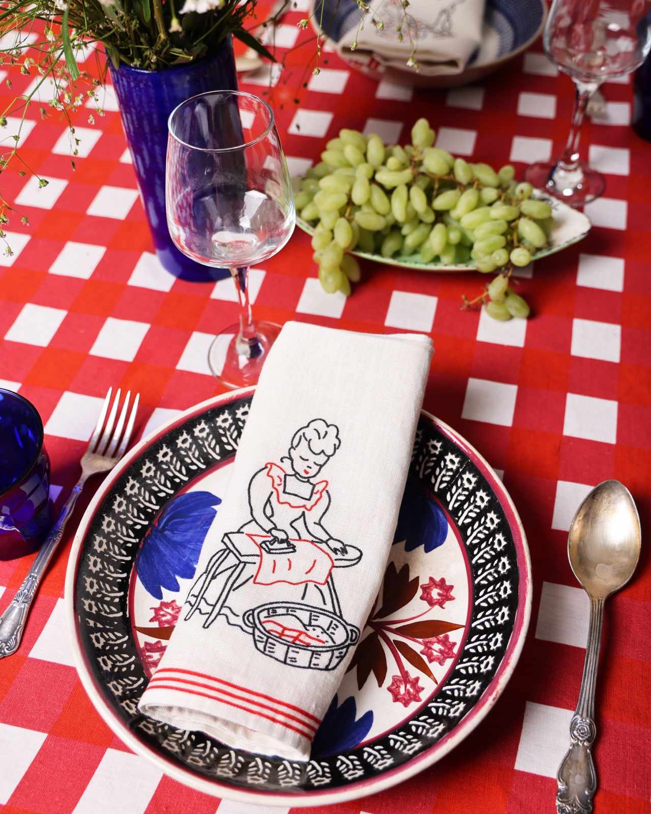 Red Gingham Tablecloth