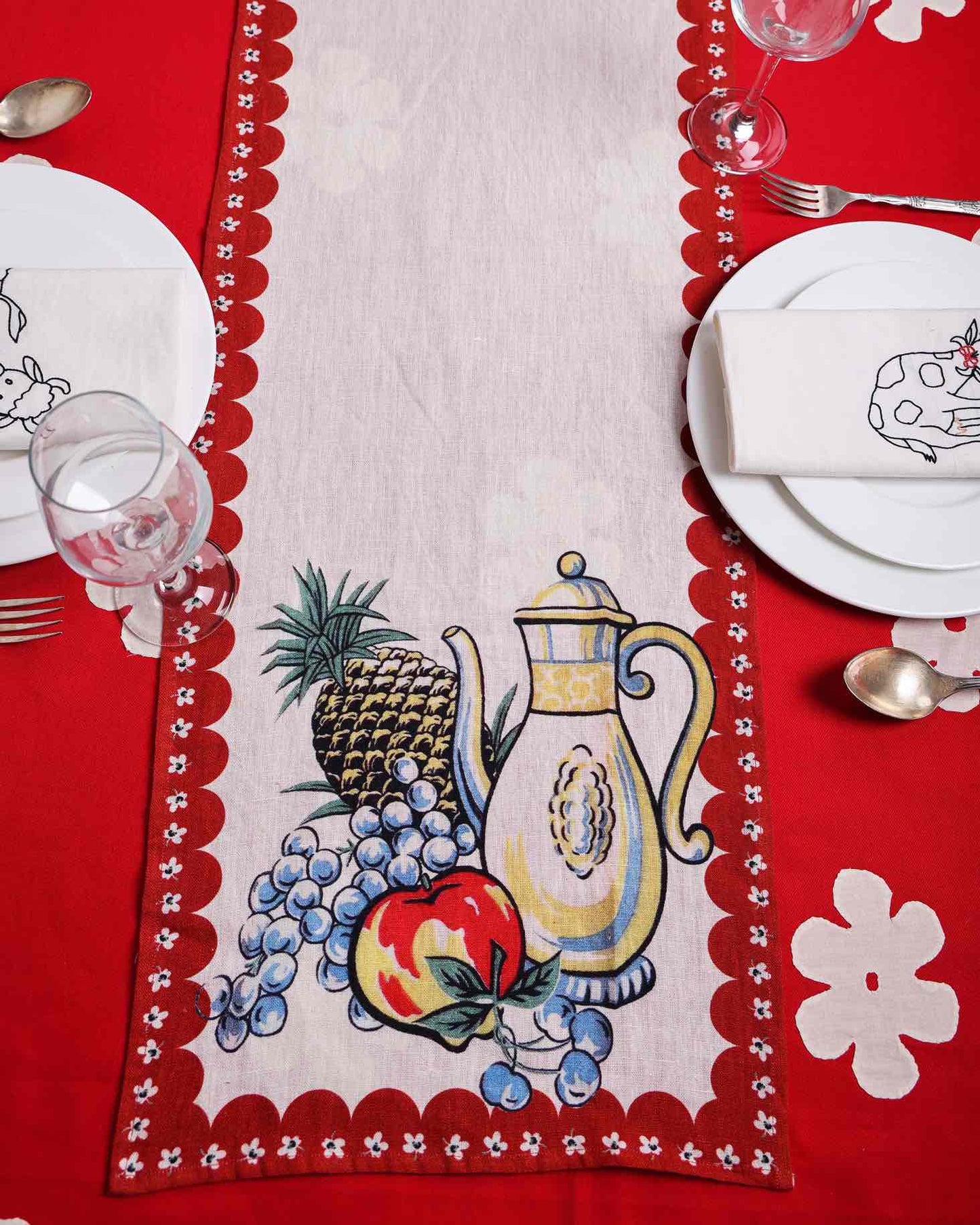 Vintage Printed Table Runner