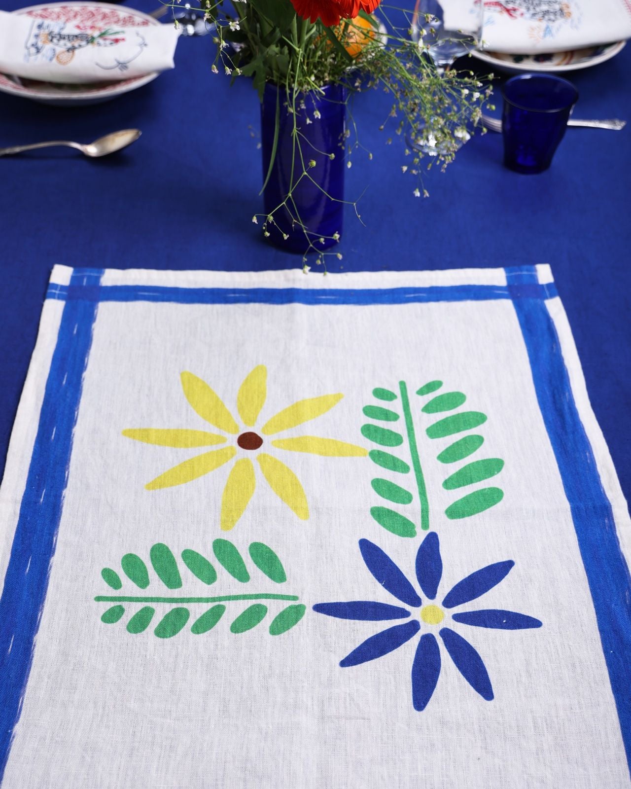 Daisy Printed Tea Towel