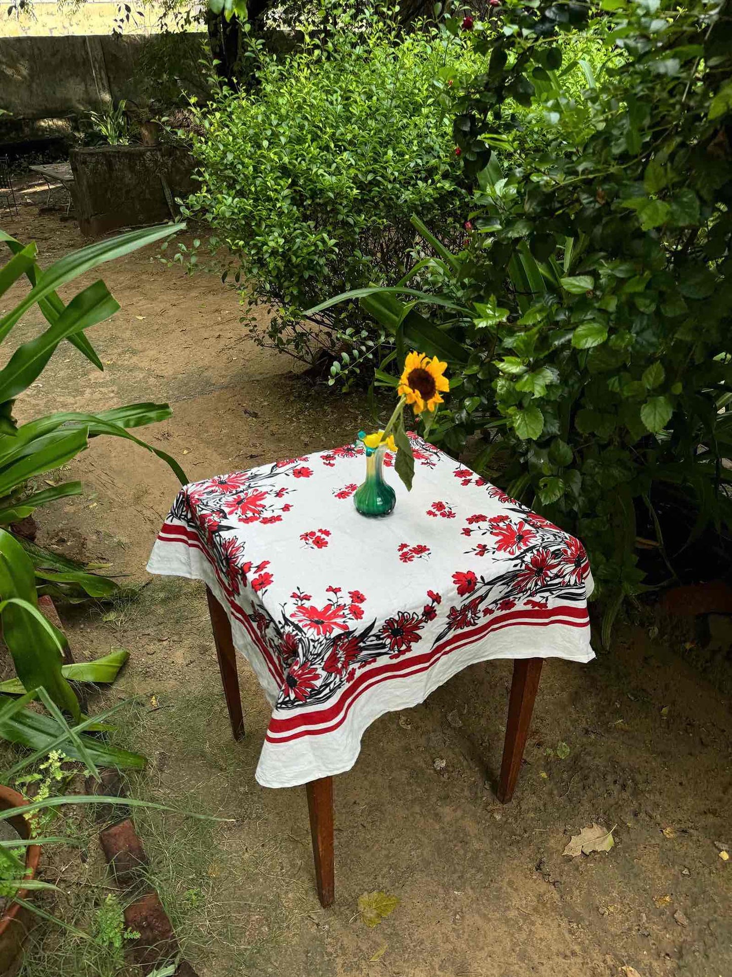 Vintage Floral Tablecloth