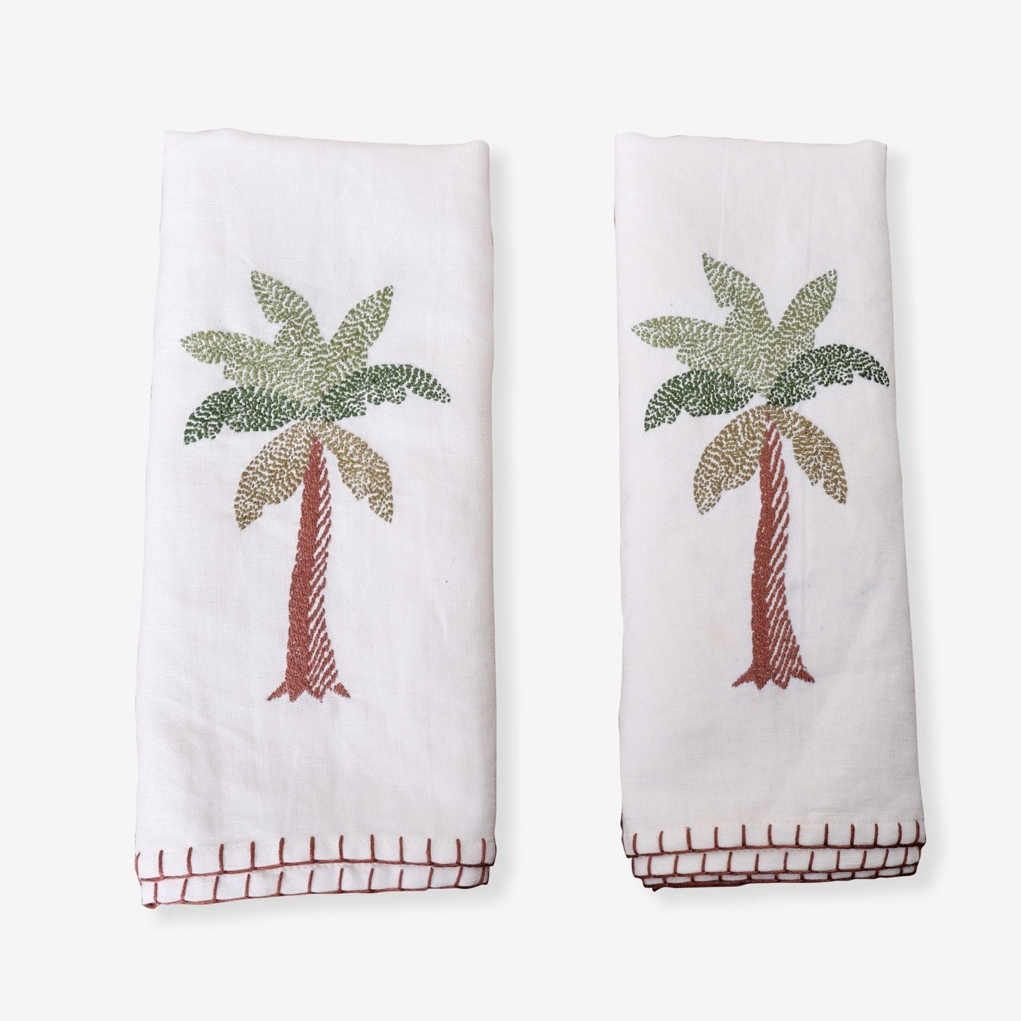 Kantha Embroidered Palm Tree Table Napkin