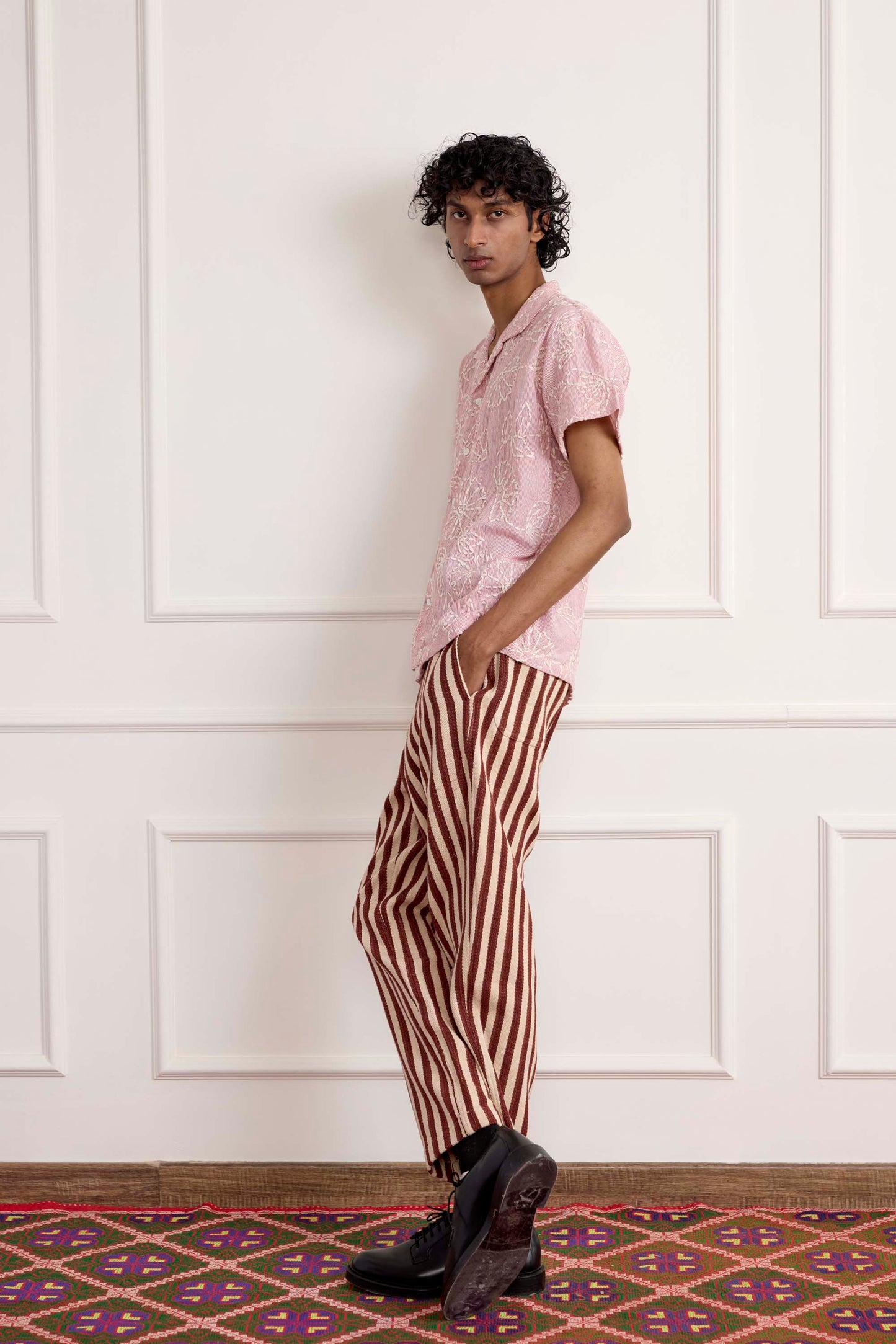 Handloom Stripe Pants