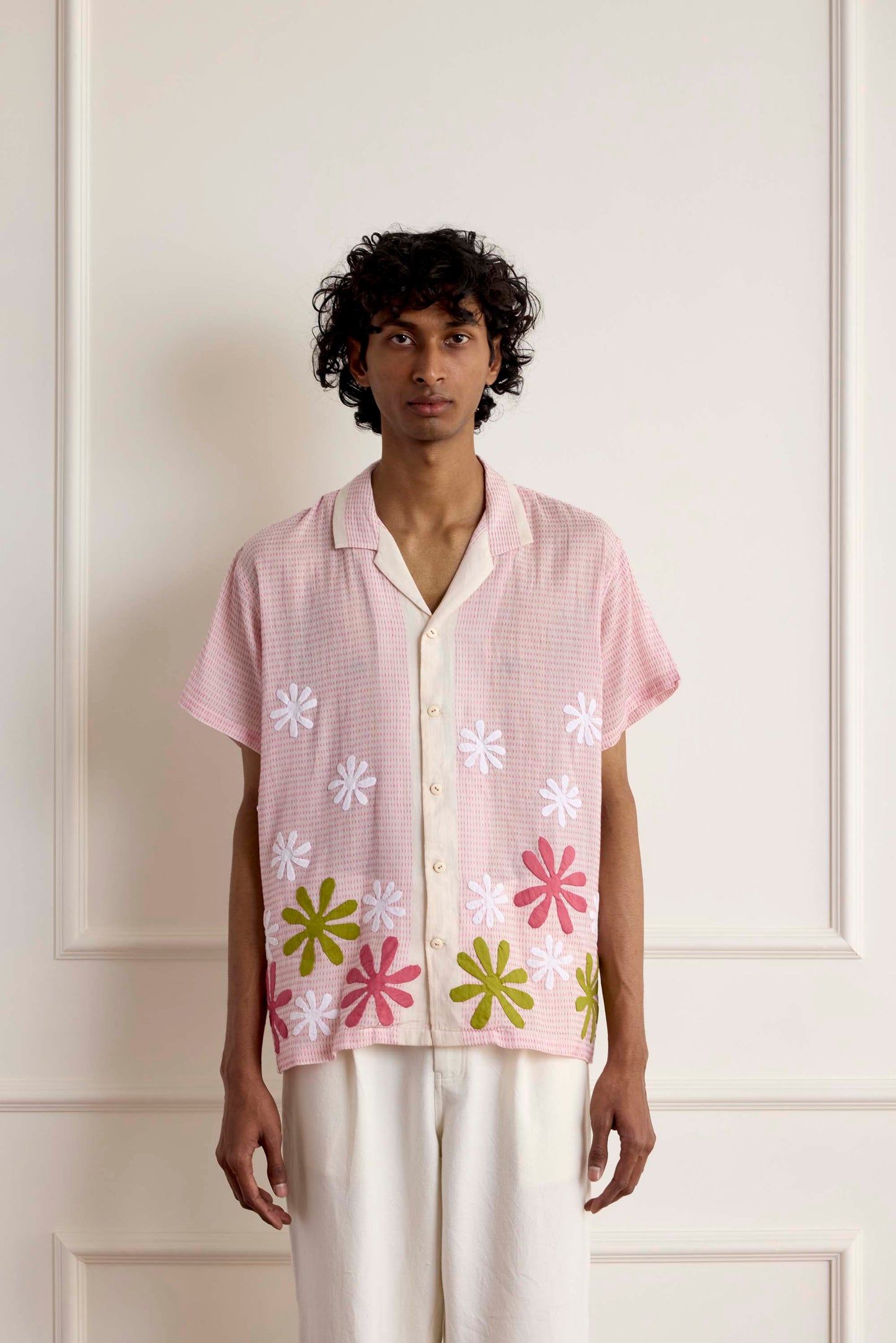 Appliqué Floral Shirt