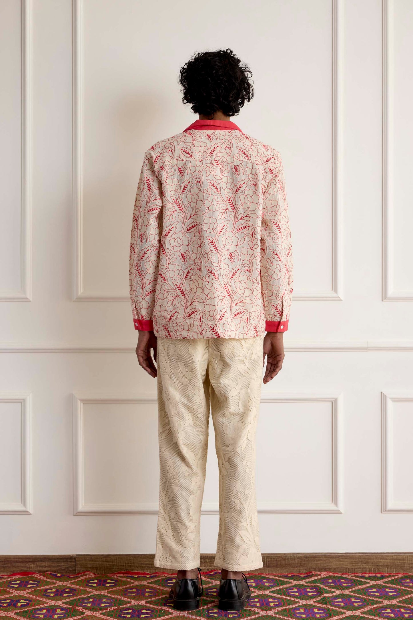 Red Embroidered Shirt