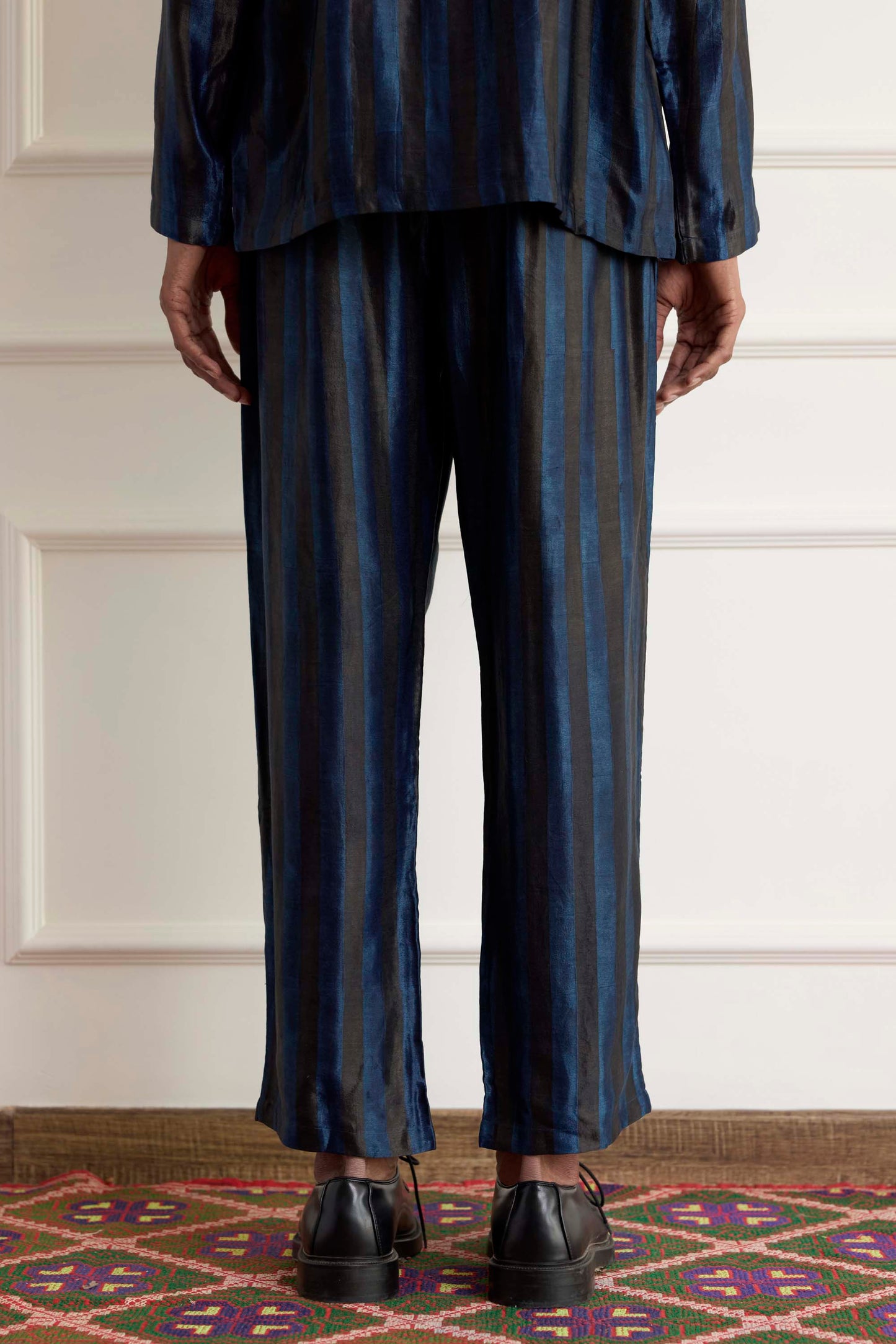 Silk Striped Pants