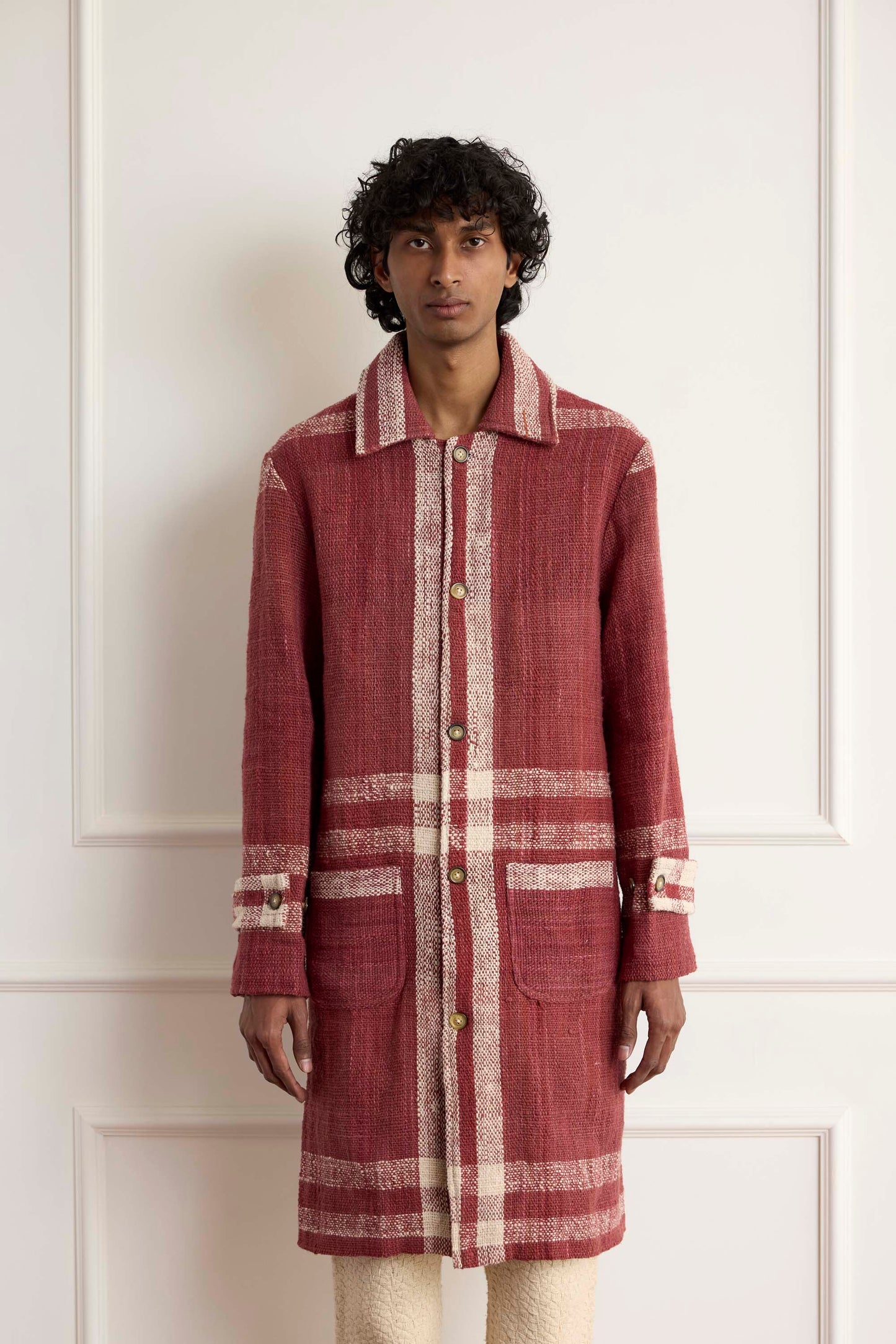 Khadi Stripe Long Blouson