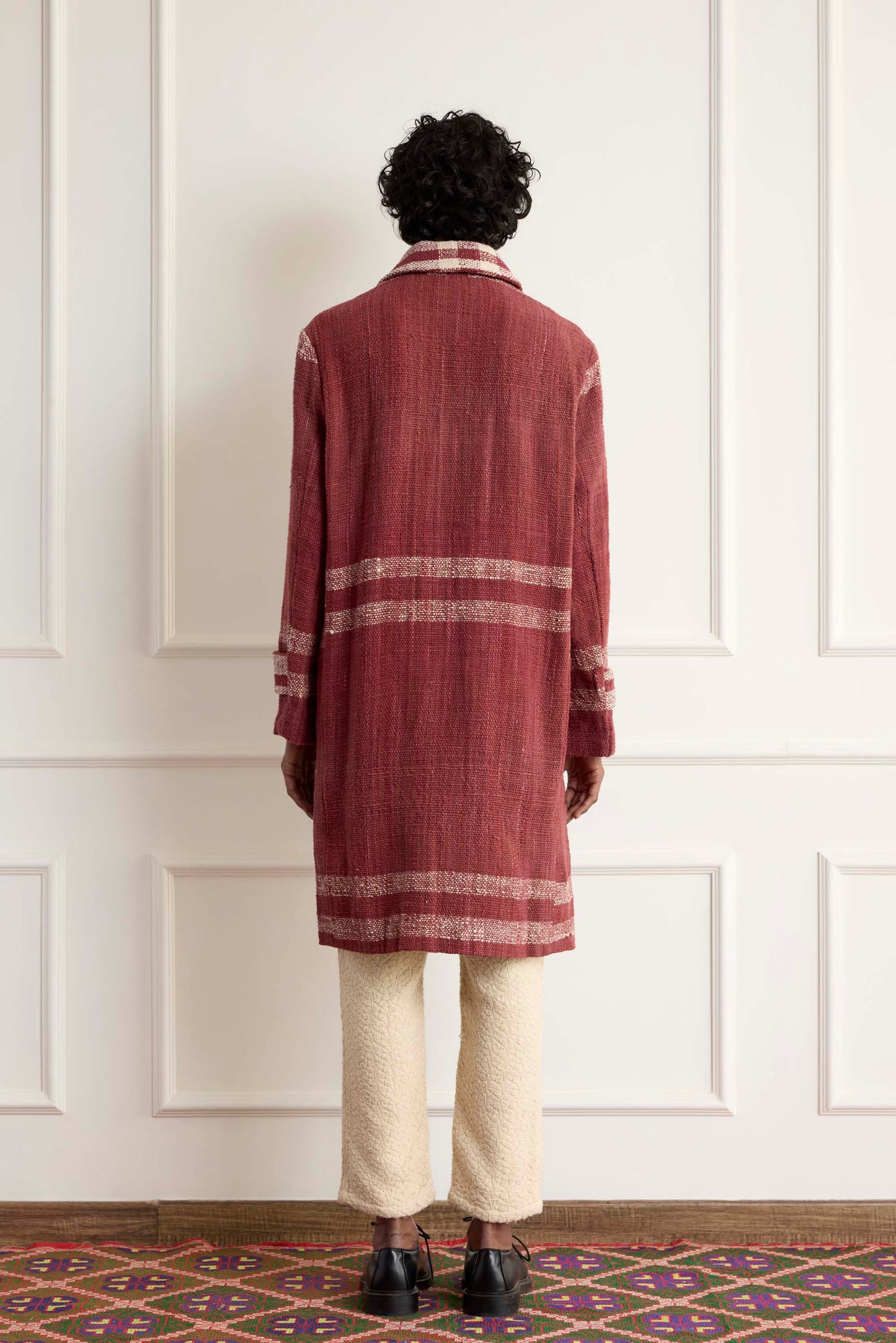 Khadi Stripe Long Blouson