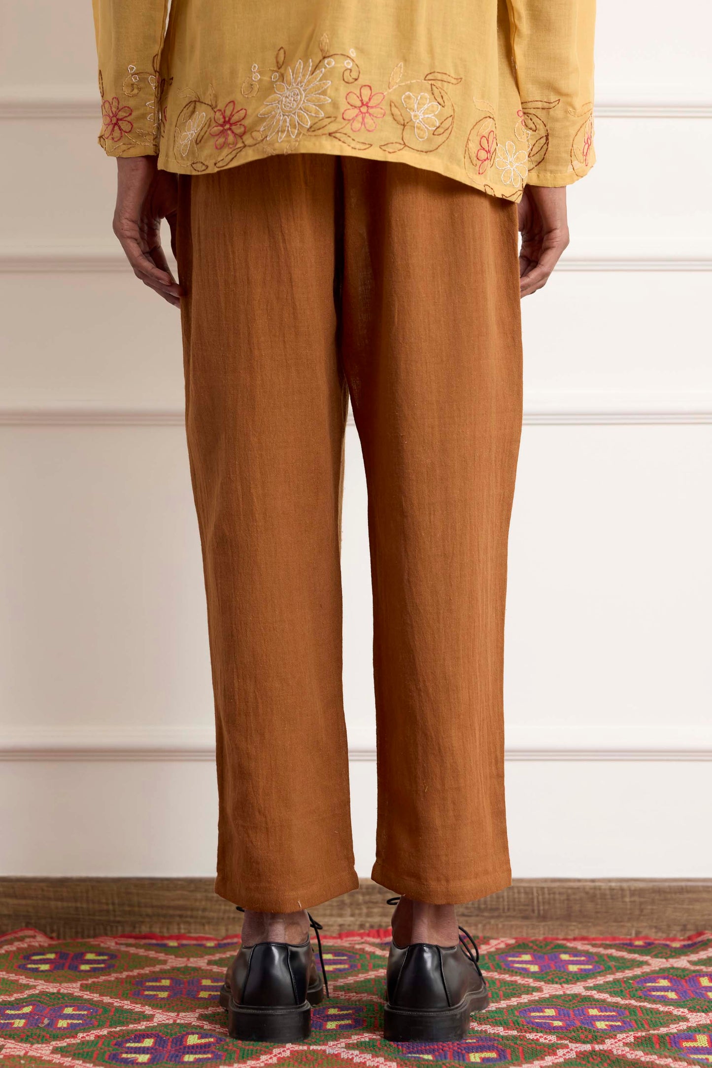 Brown Cotton Pants