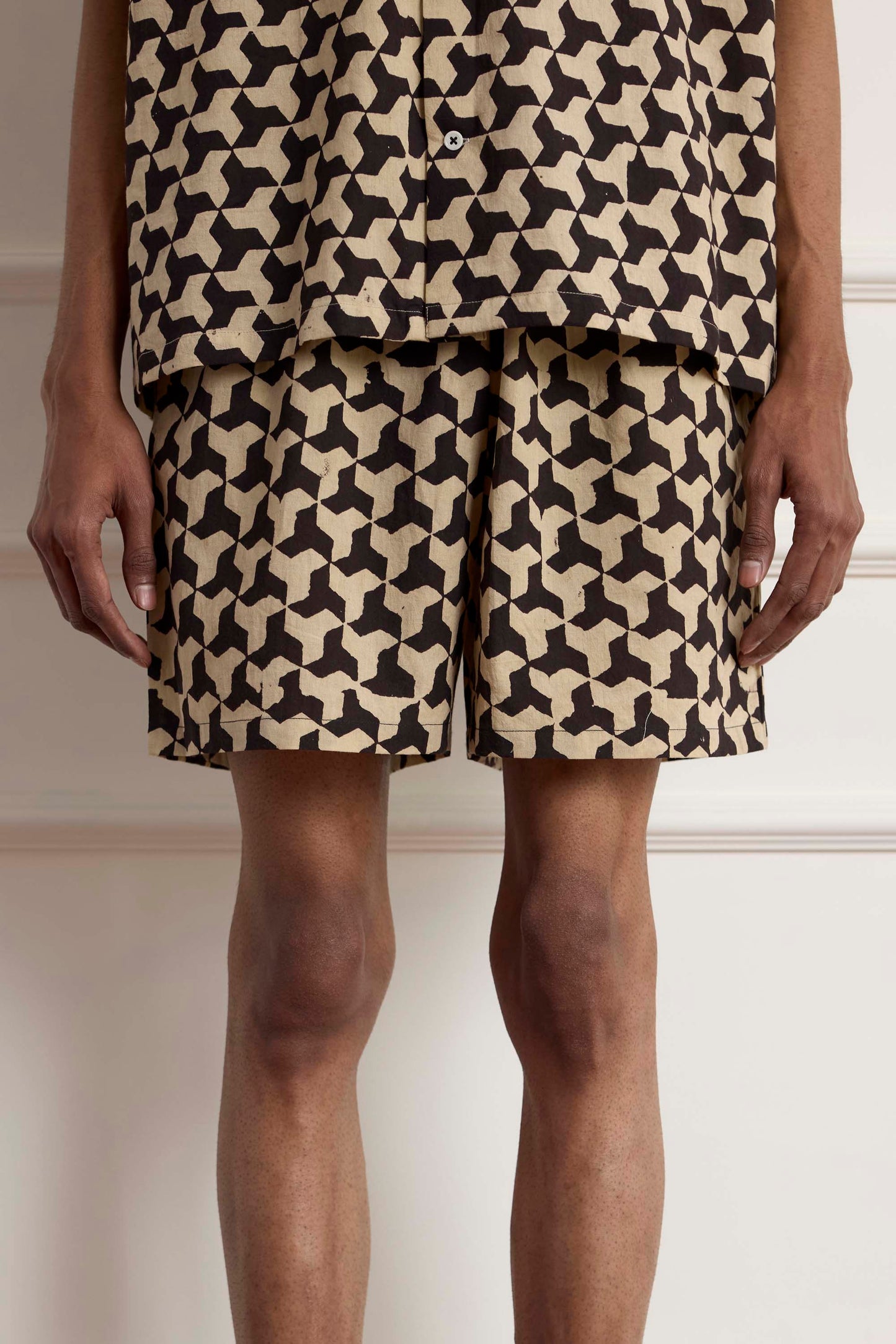 Geometric Block Print Shorts