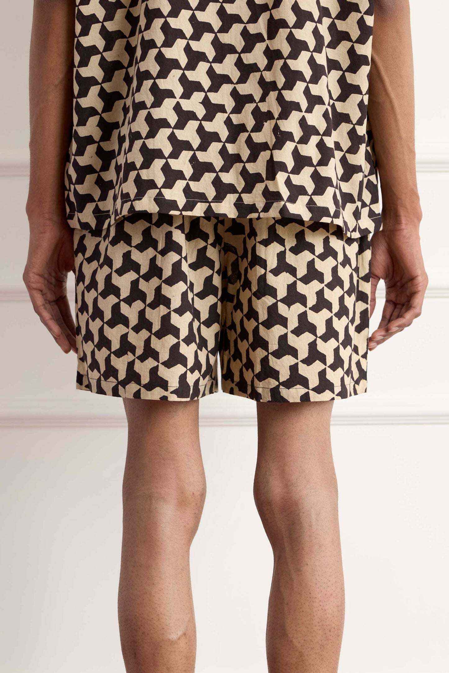 Geometric Block Print Shorts