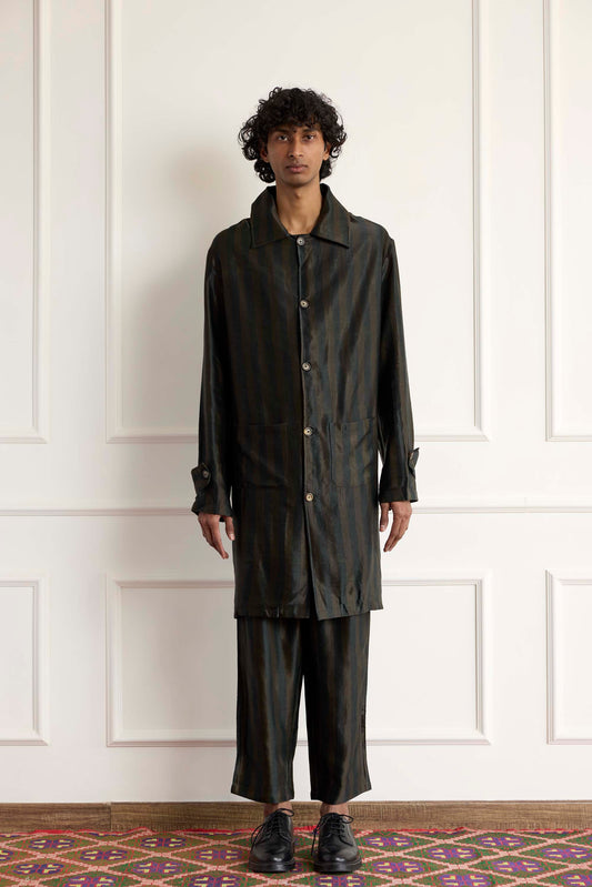 Long Mushro Silk Blouson