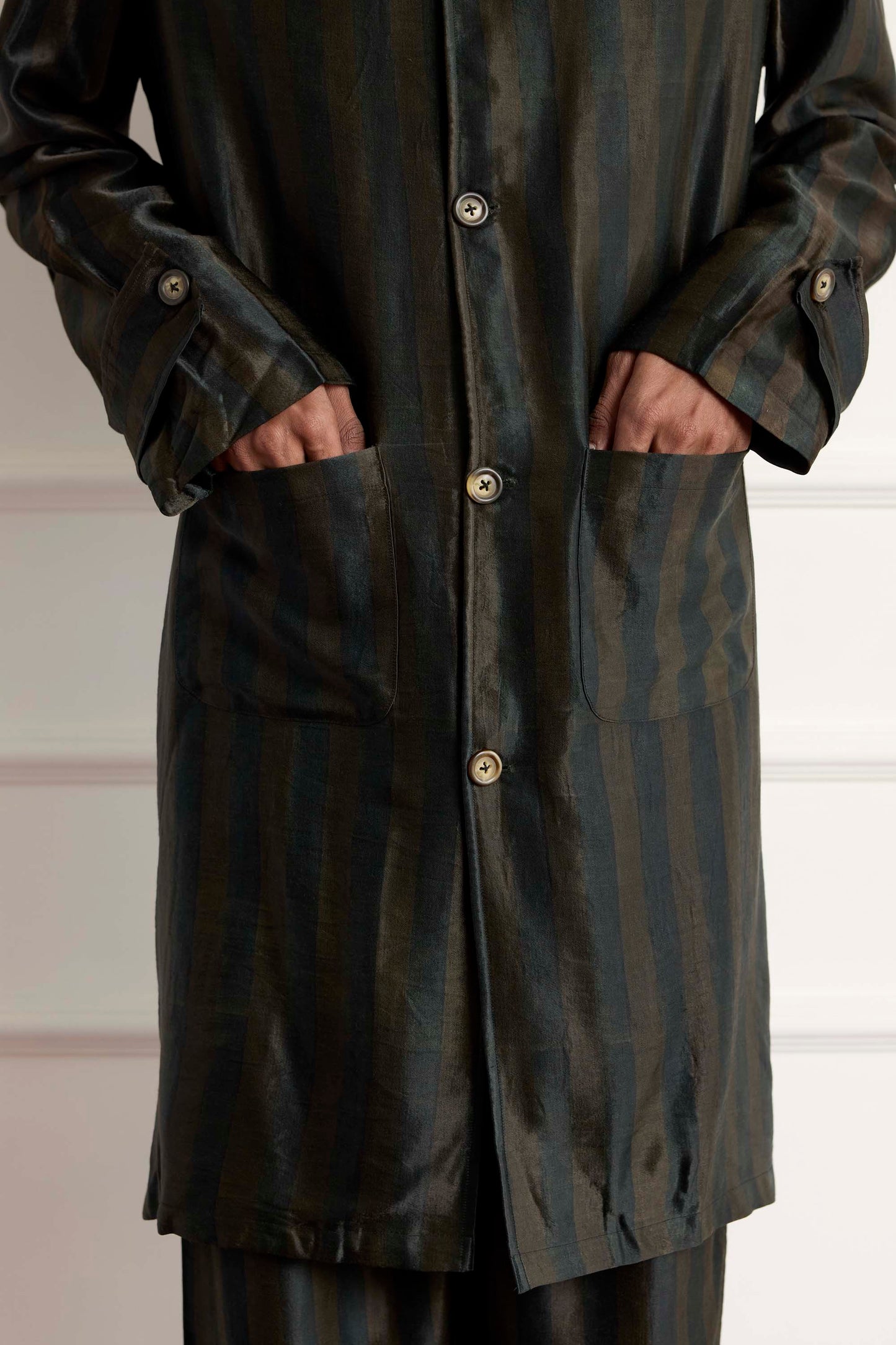 Long Mushro Silk Blouson