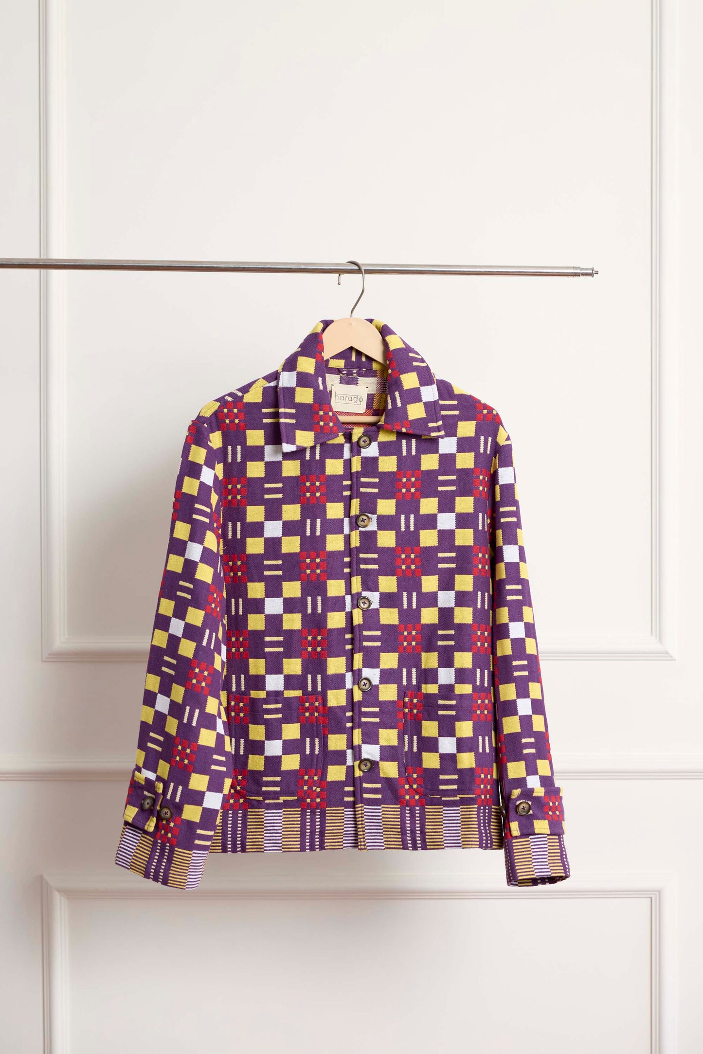 Geometric Pattern Textured Blouson