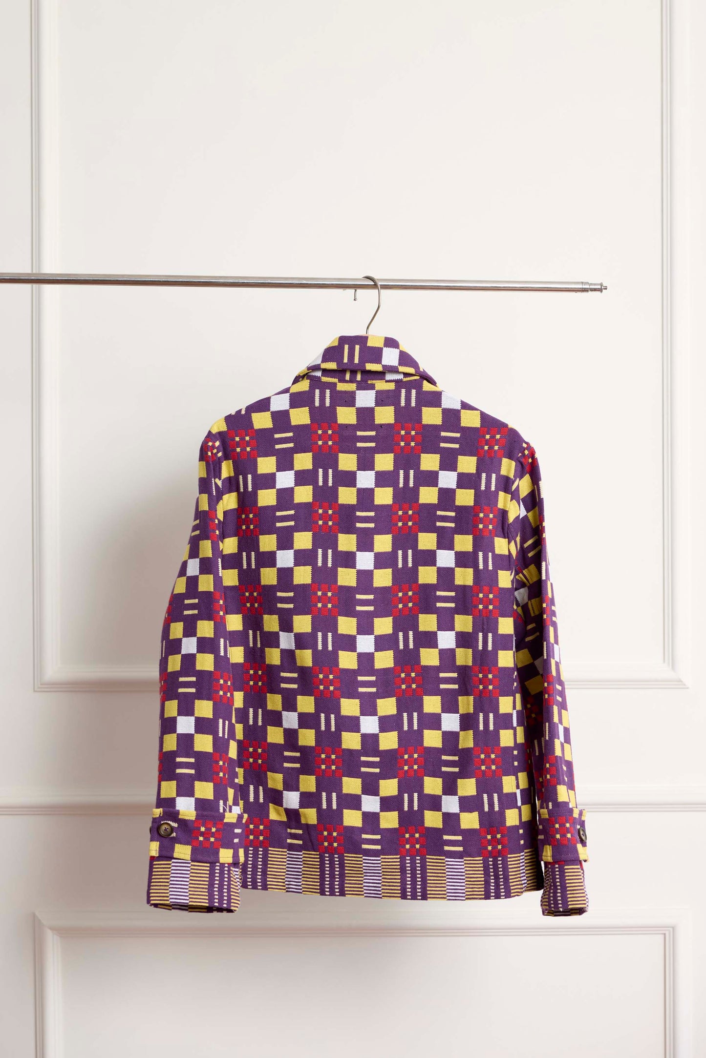 Geometric Pattern Textured Blouson