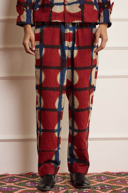 Clamp Dyed Kantha Trousers