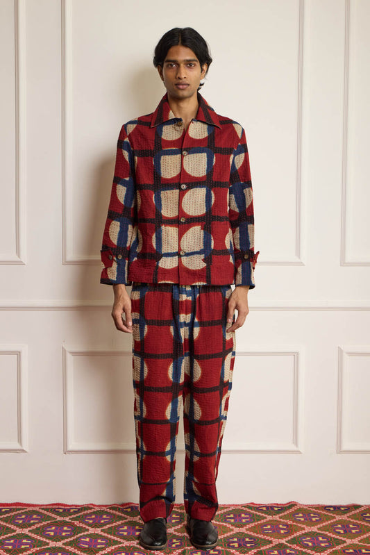 Clamp Dyed Kantha Jacket