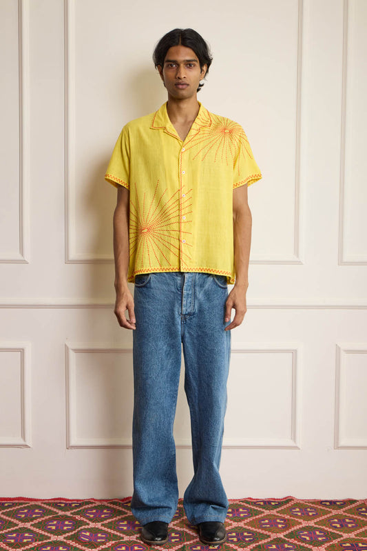 Sun Kantha Embroidered Shirt