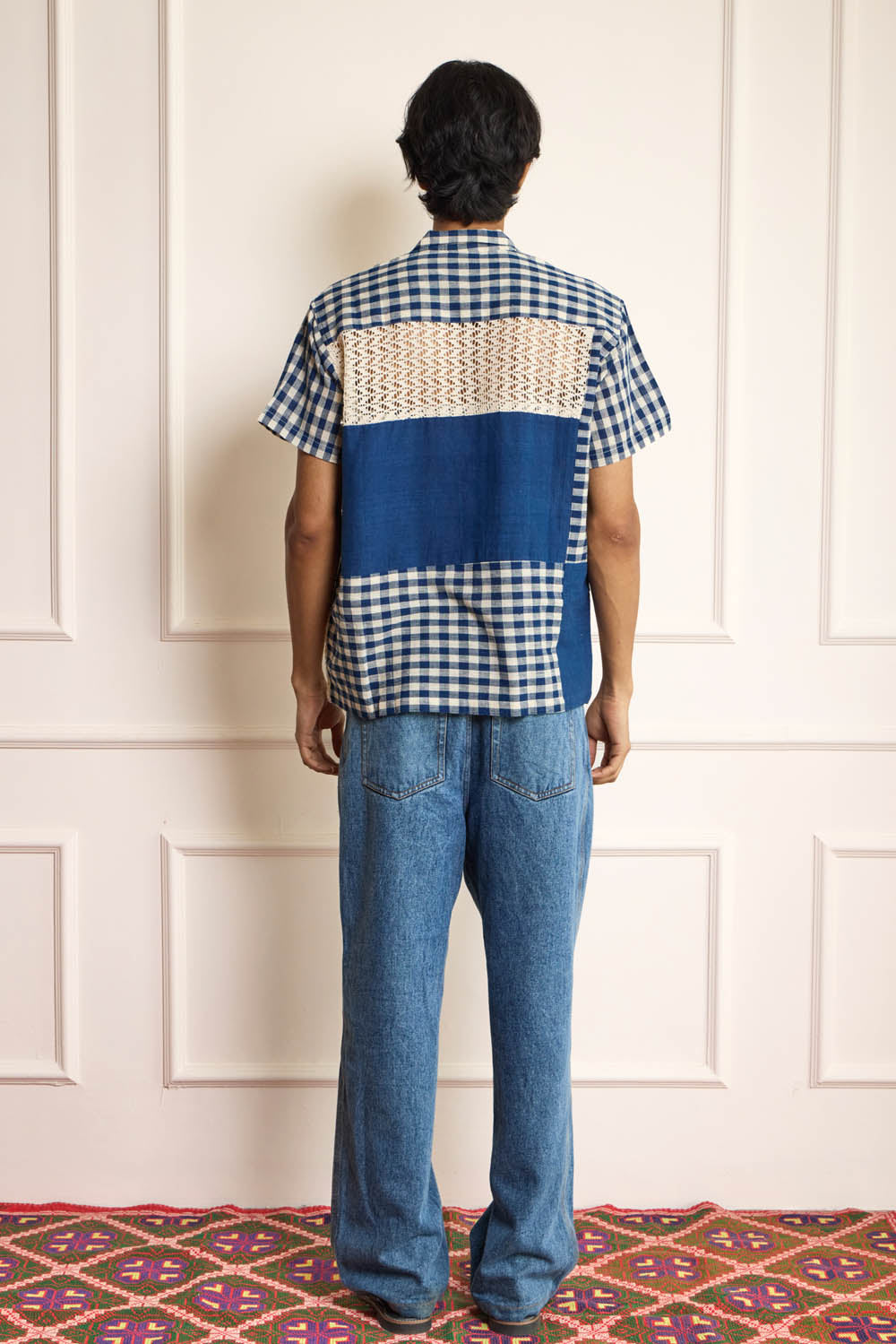 Blue Patchwork Shirt