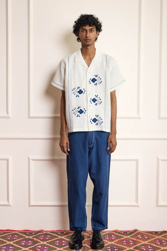 Floral Embroidered Shirt