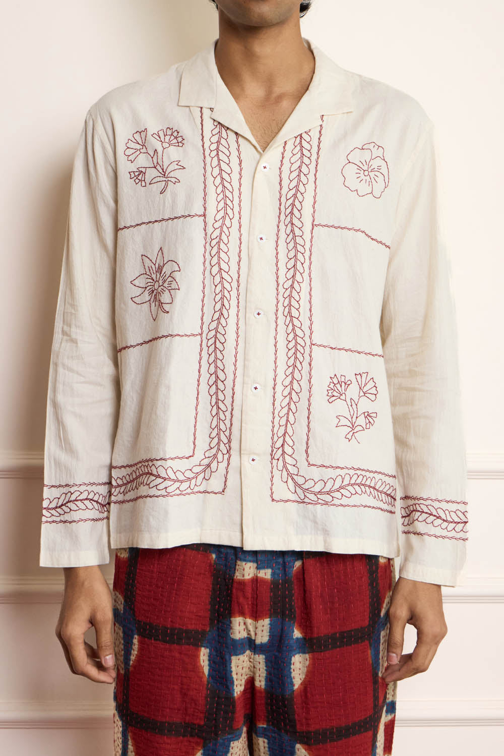 Floral Embroidered Shirt