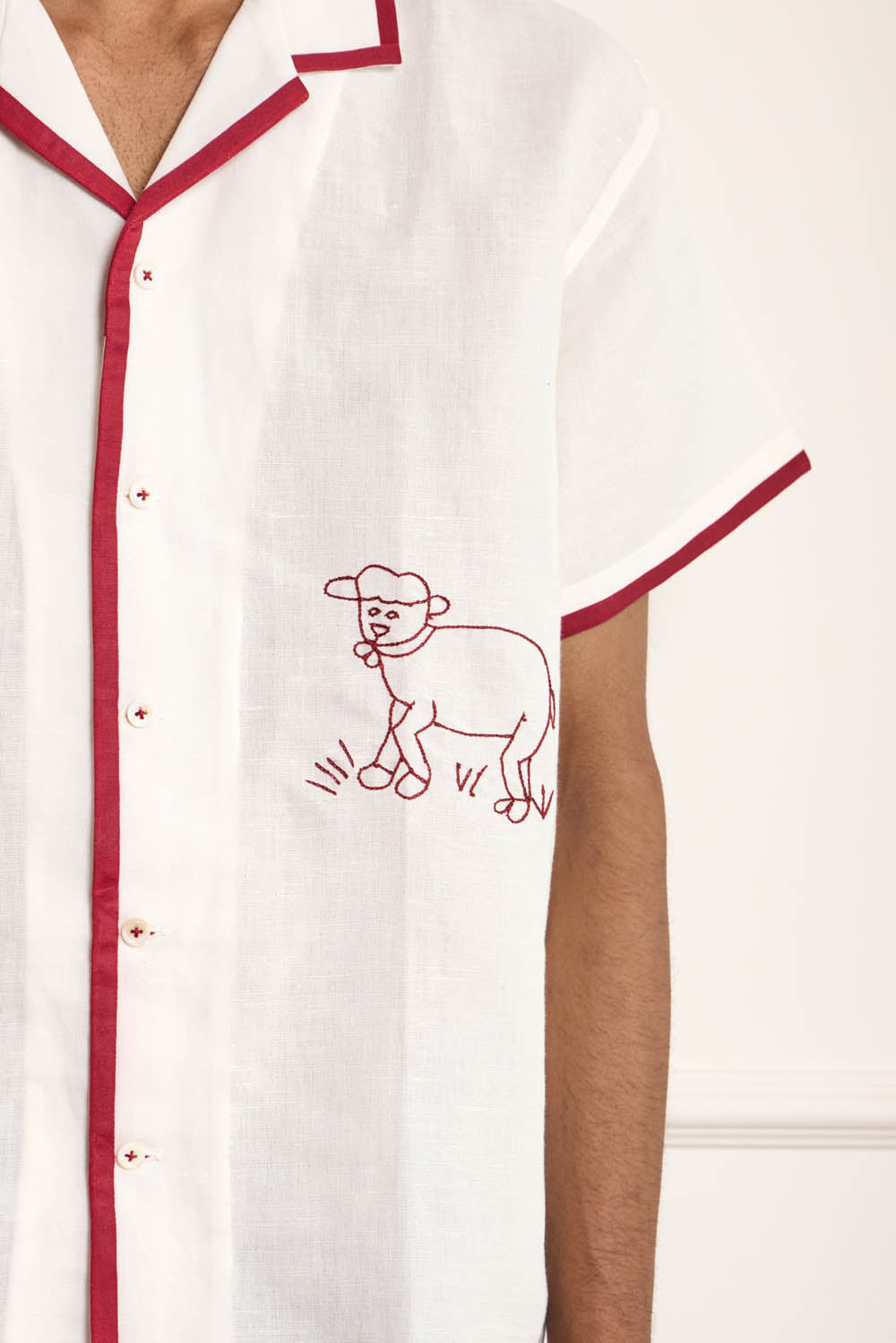 Sheep Hand Embroidered Shirt