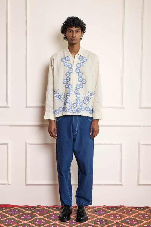 Floral Embroidered Shirt