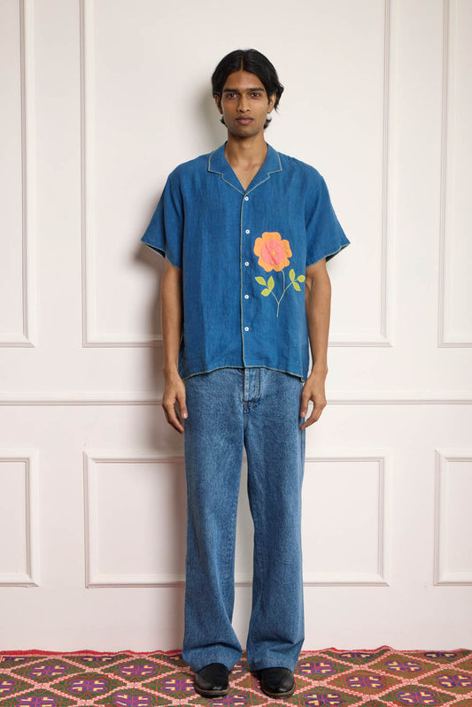 Flower Applique Shirt